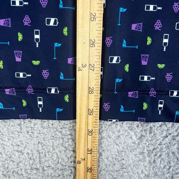 FootJoy Polo Shirt Mens XL Blue Cocktail Grapes Golf Tee All Over Print AOP - Picture 10 of 12